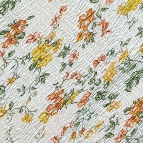 LOST + WANDER Big Escape Off The Shoulder Mini Dress in Smocked Florals Size L - Picture 5 of 9